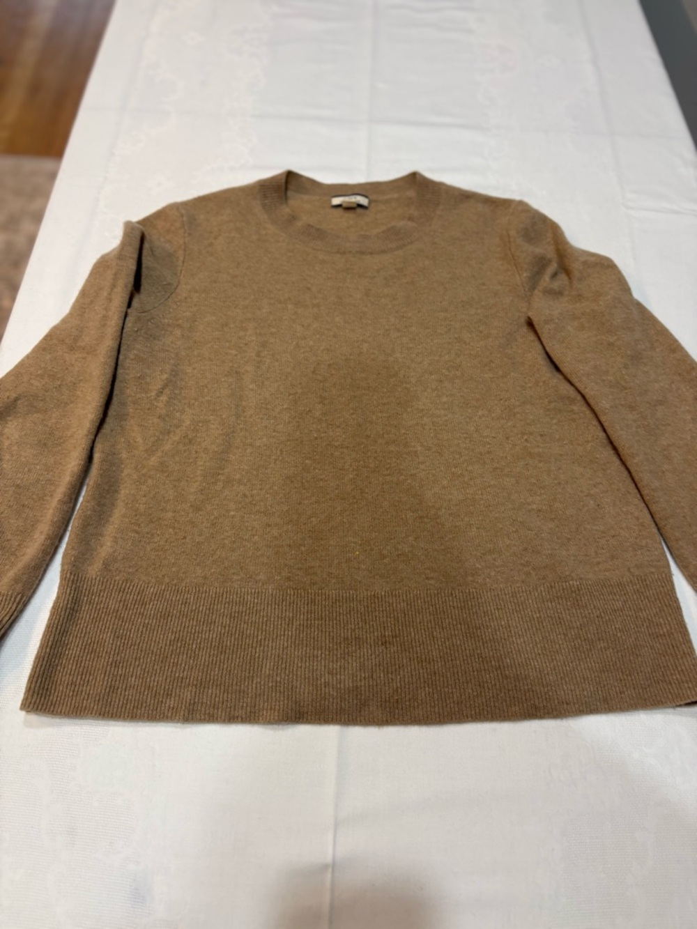 J. Crew women Crewneck Sweater in Camel Brown